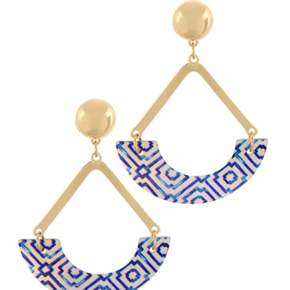 Linked Santorini MOP Earrings - Picture 2 of 2